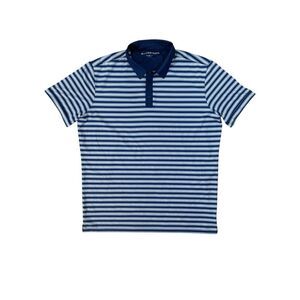Mizzen Main Shirt Mens 2XL Trim Blue Stripe Performance‎ Polo